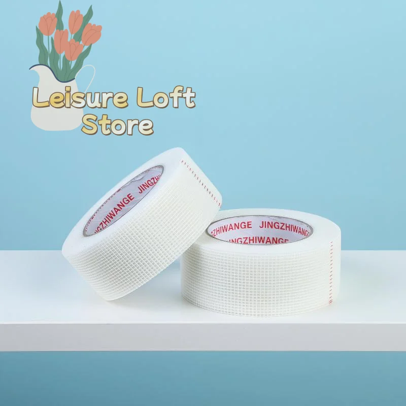 Glass Fiber Self Adhesive Mesh Tape 30M x 2 Roll Wall Crack Repair Durable Thermal Tape for Home Decoration Projects