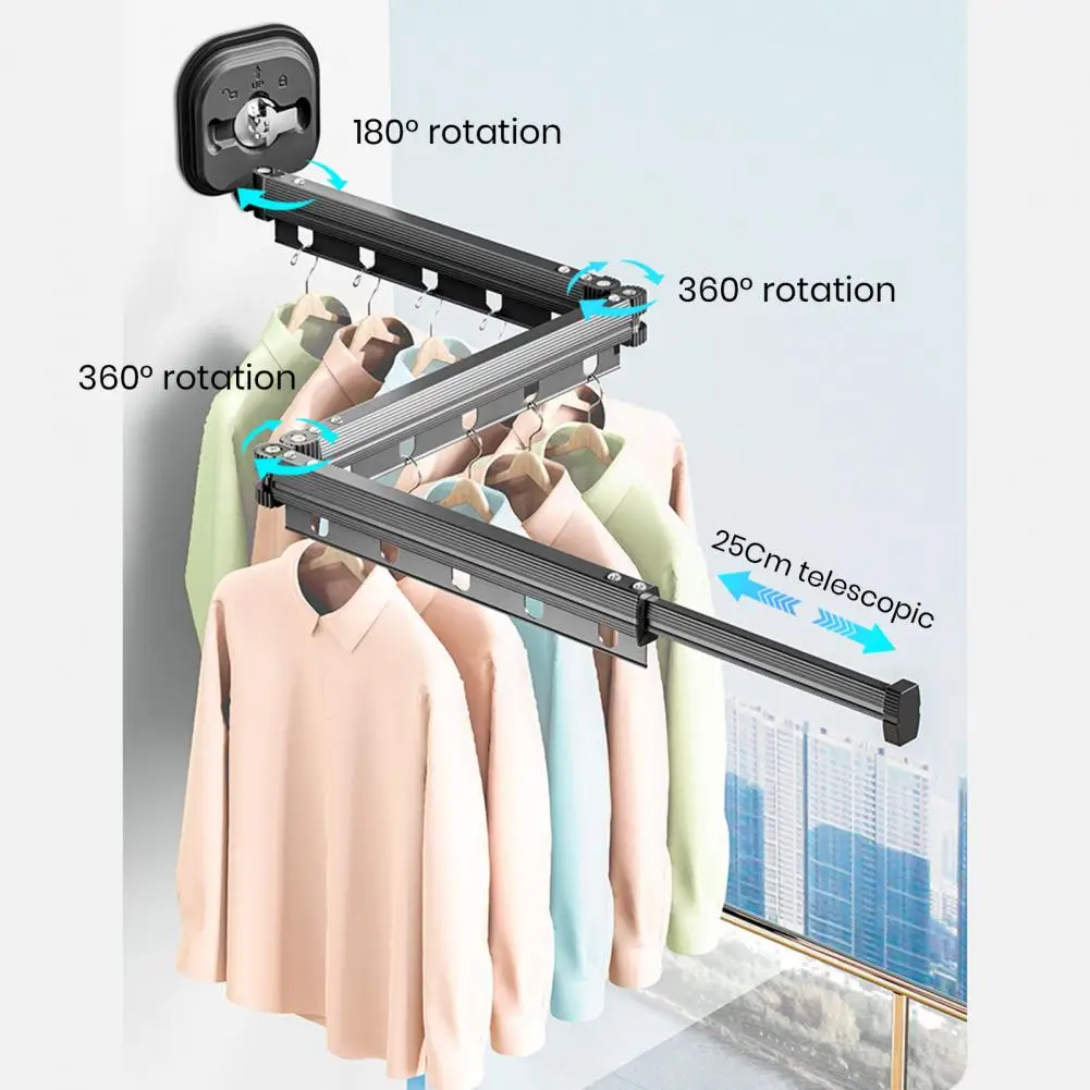 

Organizer Rack Folding Clothes Hanger Retractable Clothes Hanger Strong Load-bearing Drying Rack for Laundry Organization