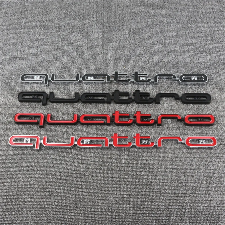 

for Audi Quatrro Car Decals Front Grille Emblem Stickers Logo A6 A4 A3 A2 S4 S8 S6 S7 RS4 RS5 RS6 RS3 A5 A7 A1 RS7 Accessories