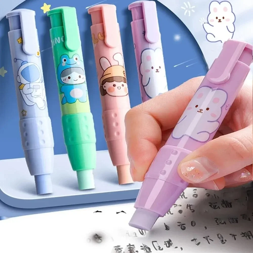 

2set Retractable Pushable Eraser Design Office Eraser No Crumbs Student Do Not Leave A Mark Creative Push Type Drawing