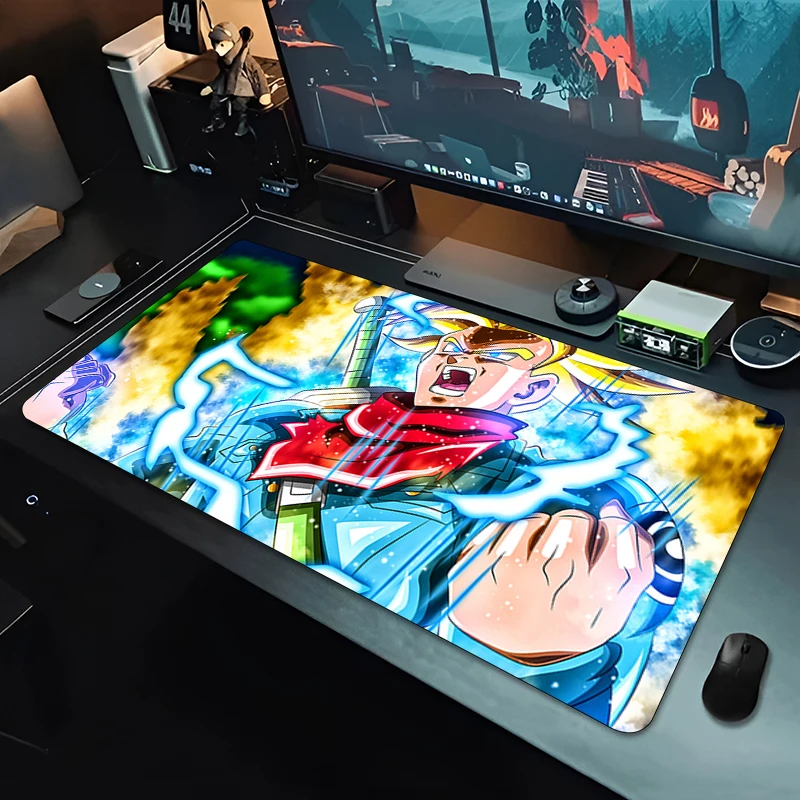 DBZ Anime Mouse Pad Dragon Ball Trunks Professional Gamer Keyboard Mat Non Slip Gaming Accessories Locked Edge Laptop Mousepad