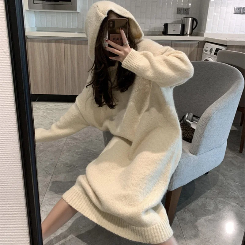 

Knee Length Pullover Leopard Sweaters Jumpers Women Modern Panelled Dinner Homewear Womens Goth Drop-Shoulder Checkered Edge Ins