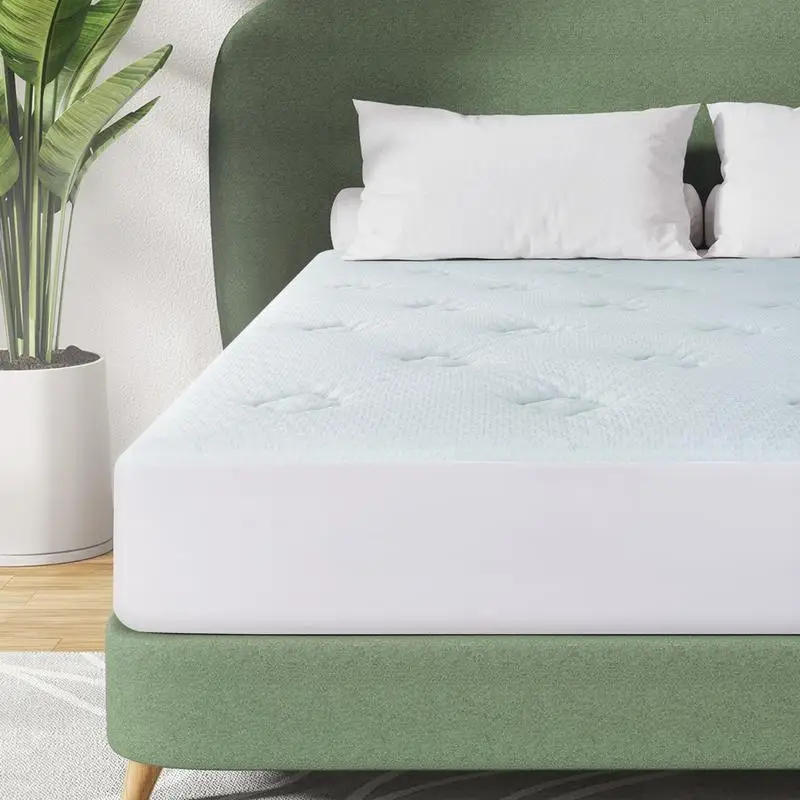 

4-Layer Queen Mattress Topper – Gel-Infused Egg Crate Memory Foam, Down Alternative Fill, Bamboo Viscose Top & Soft Microfiber