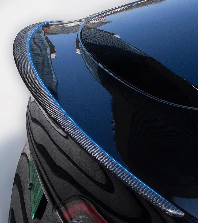 New Car Trunk Wing Spoiler For Tesla Model Y 2021 Accessories Spoiler Real Carbon Fiber Accessory Model 3 2022