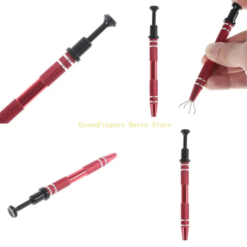 

F68D Electronic Component Catcher Thread Picker Metal IC Pickup BGA Chip Picker Red