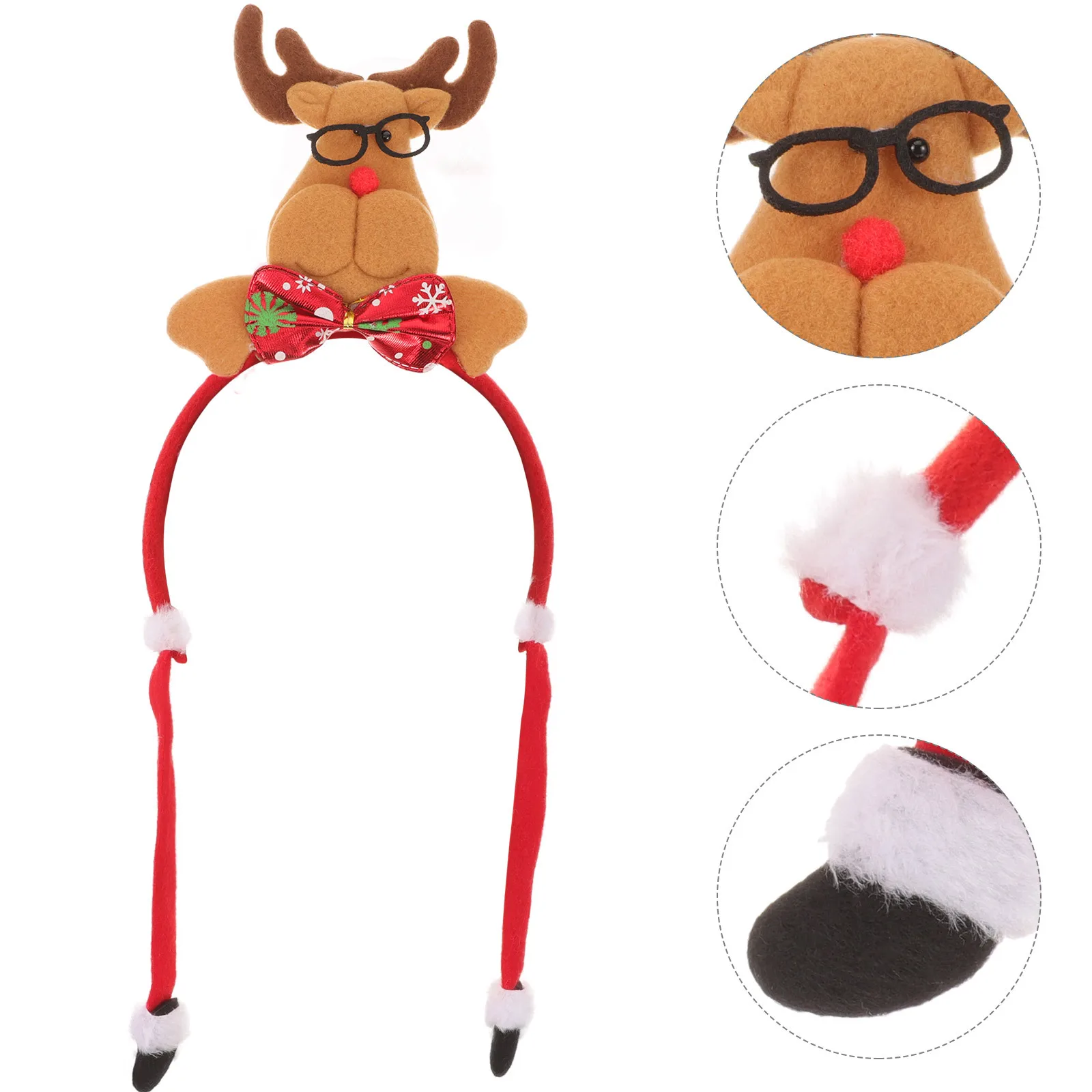 

Deer Xmas Headband Cute Christmas Headdress Festival Hair Decor Party Holiday Hair Accessories Xmas Headband