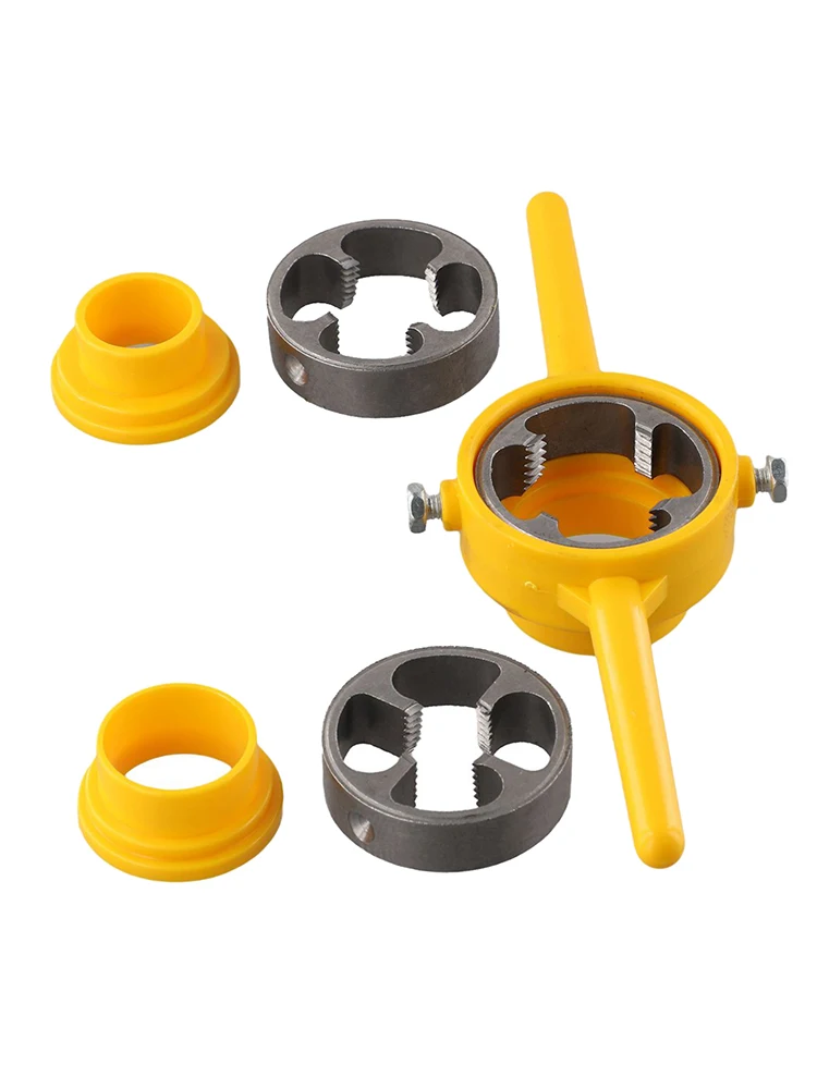 Thread Tool Maker Pipe Threader, Handle Tools, Comprimento Total, Amarelo, NPT, 50mm, Diâmetro Inferior, 1 ", 2", 1 ", 200mm