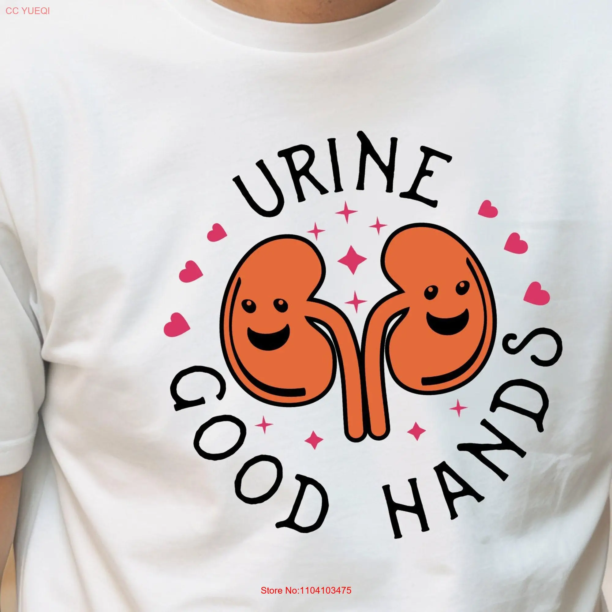 Urine Good Hands T Shirt Dialysis Nurse s Kidney Disease for Birthday Girls Him long or short sleeves