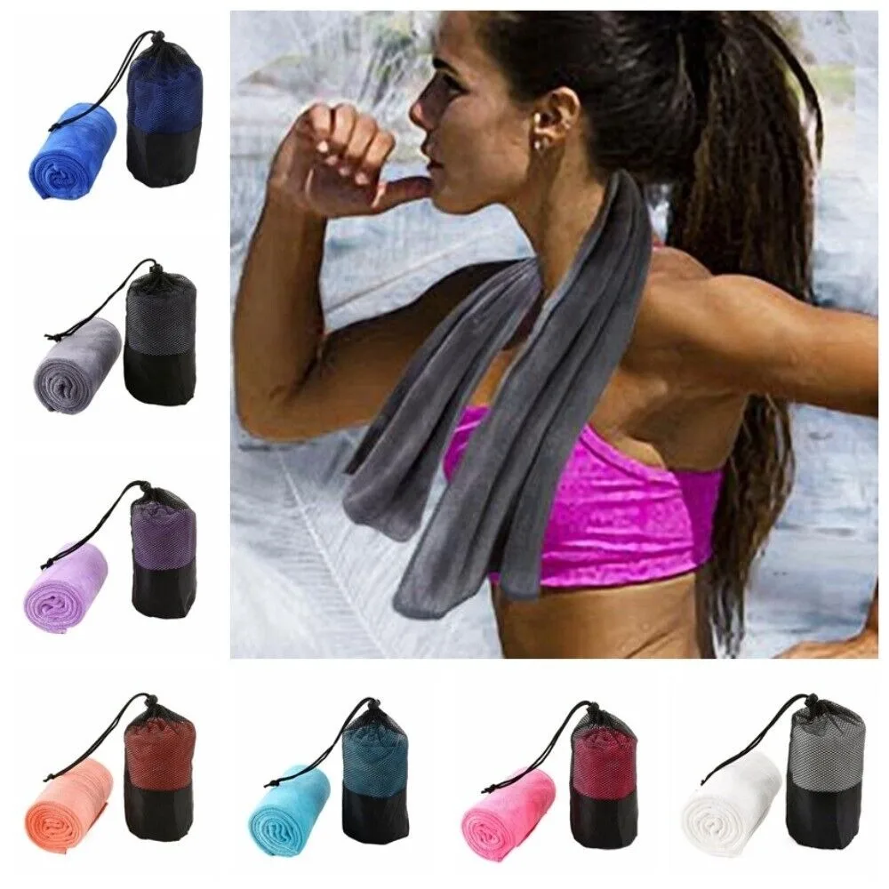 Soft Quick-Drying Sports Towel New with Storage Bag Portable Swimming Towel Breathable Fitness Towel For Running