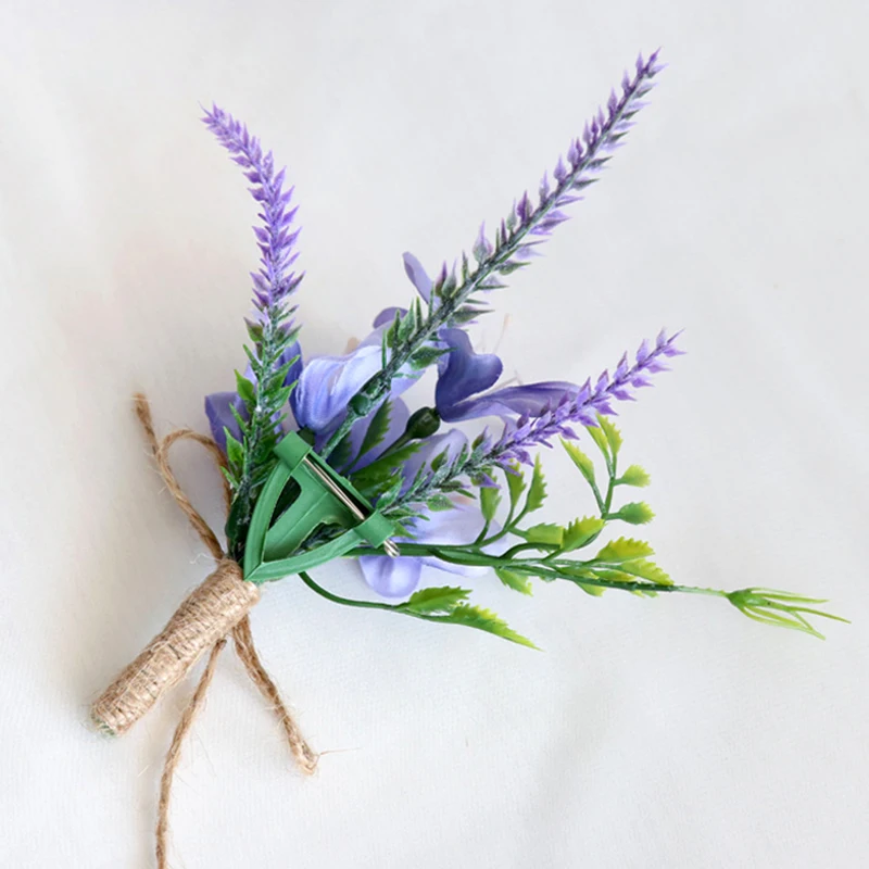 1pc Lilac Flower Boutonniere for Men for Wedding Purple Groom Groomsmen Boutonniere Ceremony Anniversary Formal Dinner Party image 6