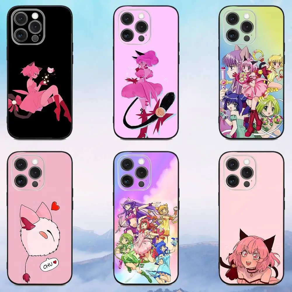 

Comics T-Tokyo Mew Mew Phone Case For iPhone 16e,16,15,14,13,12,11,Pro,X,XS,Max,XR,Plus,Mini Soft Black Cover