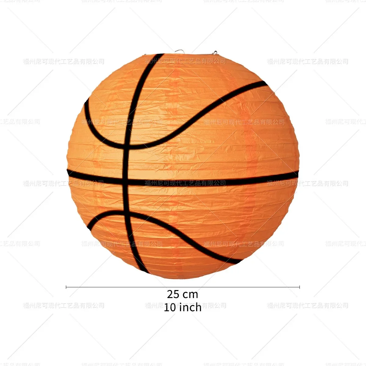 Basketball Paper Lanterns Sports Theme Basketball Hanging Pendants Ceiling Decoration Happy Sports Boys Birthday Party Decor