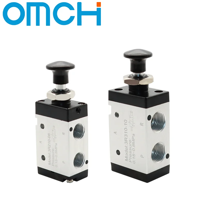 4R210-08 3R210-08 2 Way 3 Ports 5 Position Push and Pull Pneumatic Control Switch Reversing Manual Valve With Fittings 6