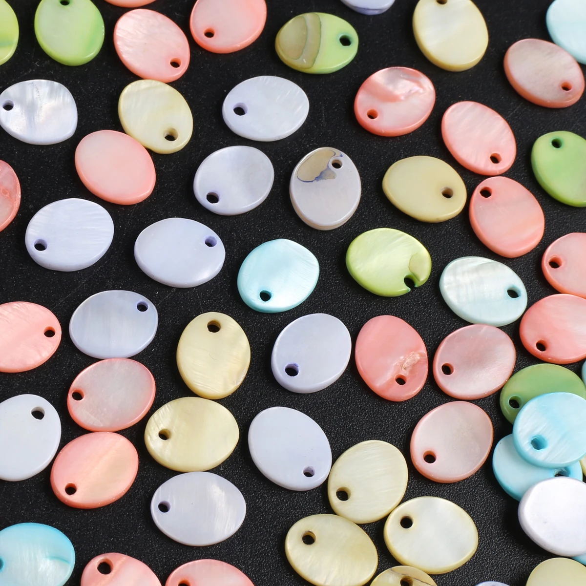 50pcs Natural Shell Beads Dyed Various Shape Mother of Pearl Loose Spacer Bead for Jewelry Making DIY Necklace Earrings Bracelet