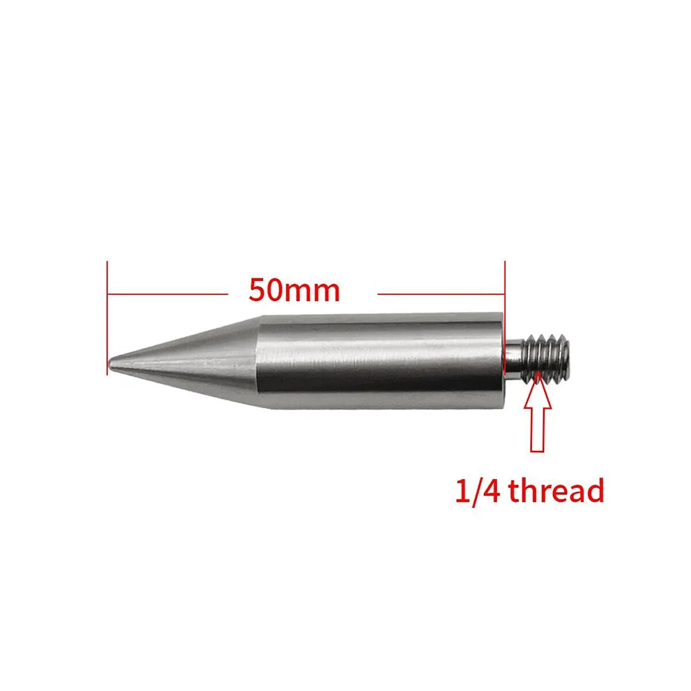 1PCS Stainless Steel Pole Point 1/4" Thread Replacement Point Fits Pri Sm Mini Poles With 1/4" Internal Threads