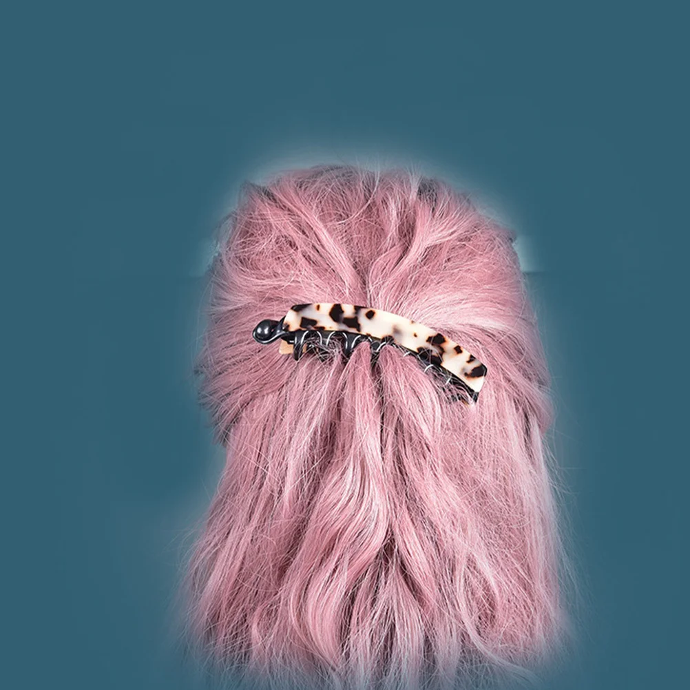 

2pcs Vintage Banana Clip Jaw Clamp For Women Girls Tortoiseshell Leopard Clips Wash Face Hair Tying Tool Hair Accessories