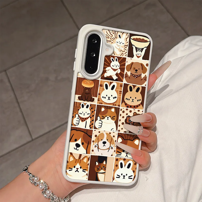 Cartoon Animal Magnetic Phone Case For Samsung Galaxy S26 Ultra S25 Plus S24 FE S23 S22 A17 A57 A16 A15 A37 A56 A35 A26 Case