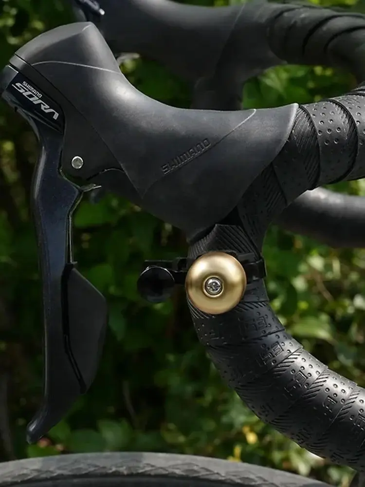 AliExpress ROCKBROS Ultralight Bike Bell Copper Alloy Handlebar Plug Type 80dB Loud Safety Alarm Crisp Horn Cycling Accessories 자전거용품
