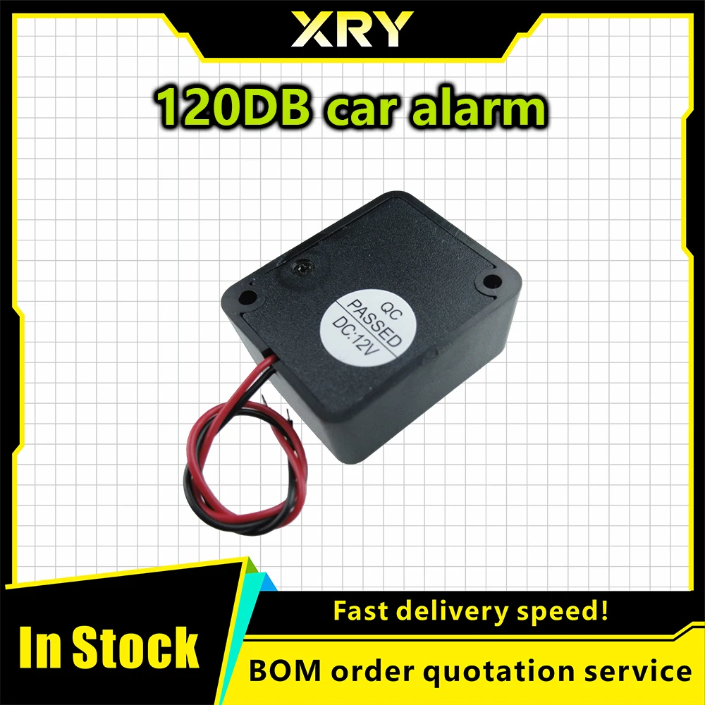 XRY Anti-theft Car Burglar Alarm 6/12/15V 120dB Active High Decibel Buzzer Safe Box Burglar Alarm Car Accessories QSI-4840