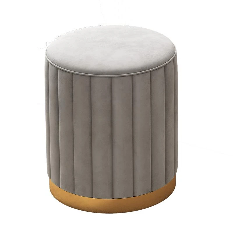 

Soft Velvet Round Dressing Ottoman Storage Bench Makeup Vanity Chair Shoe Stool Footrest Footstool Muebles