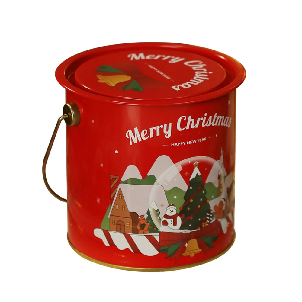 Große Kapazität Weihnachten Zinn Geschenk box Metall Candy Box quadratische Süßigkeiten Vorrats behälter für Urlaub Weihnachten liefert frohes neues Jahr – Detail 18
