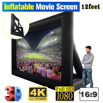 8ft 10ft 12ft 16:9 inflatable outdoor projector movies screen Pro design home party backyard stadium park