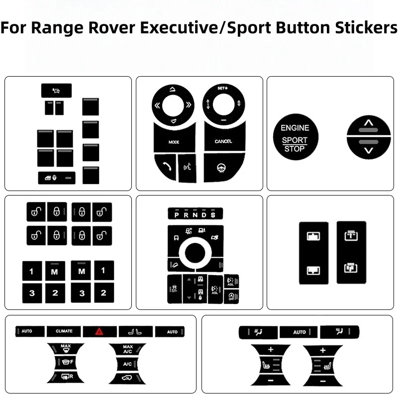

For Range Rover Sport L494 Center Console Button Cover for Vogue 2013-2017 Terrain Traction Control Sticker for Discovery L462