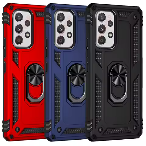 Shockproof Armor Case For Samsung Galaxy A33 A53 A73 A52 A12 A13 A42 M23 M52 M21 A51 A50 A32 A21s A71 A22 A41 Metal Ring Cover