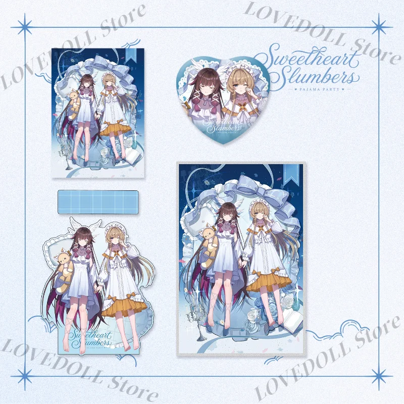 Anime Genshin Impact Sandrone Columbina Double Flash Tin Badge Shikishi Acrylic Standee Desktop Ornament Postcard Gift Cosplay