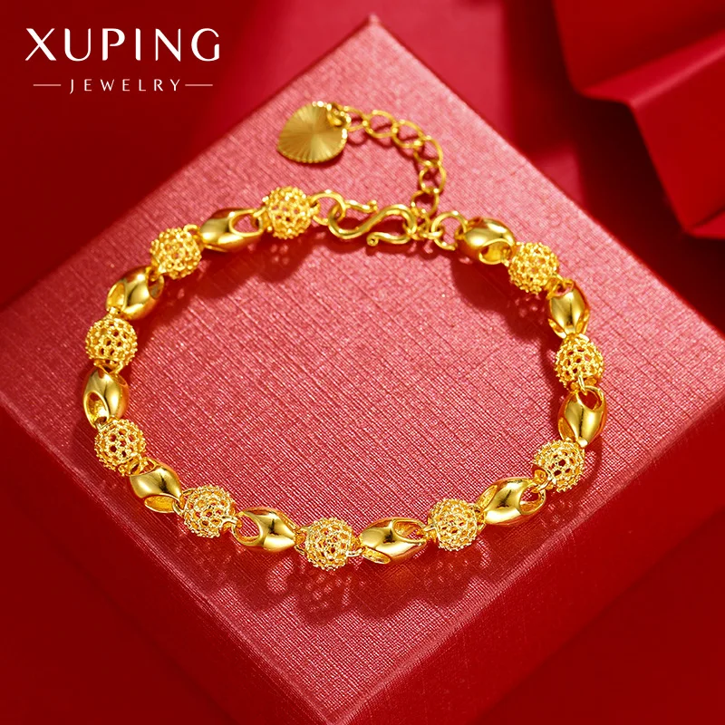 

Luxury 24K 9999 Pure Gold real gold Women's Beads Hollow-out Exquisite Bracelet