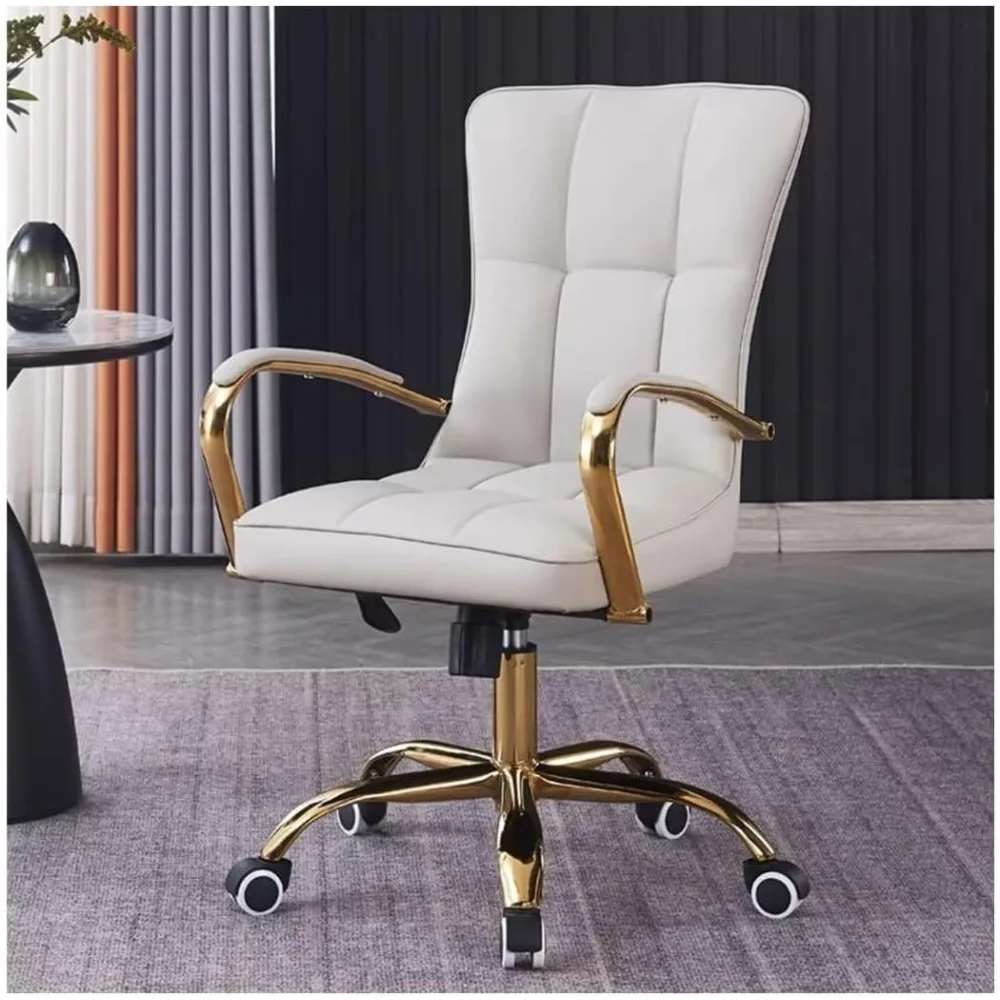 

Comfortable Ergonomic Office Chair,Adjustable Swivel Home Office Desk Chair, Leather Office Chair with Armrest Computer Chair