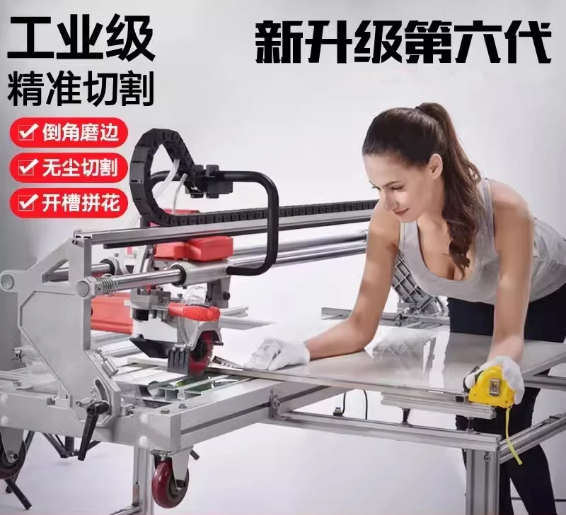 Automatic Desktop Multifunctional Tile Cutting Machine High Pressure Water Jet Floor Tile Stone 45° Chamfering & Edging Machine
