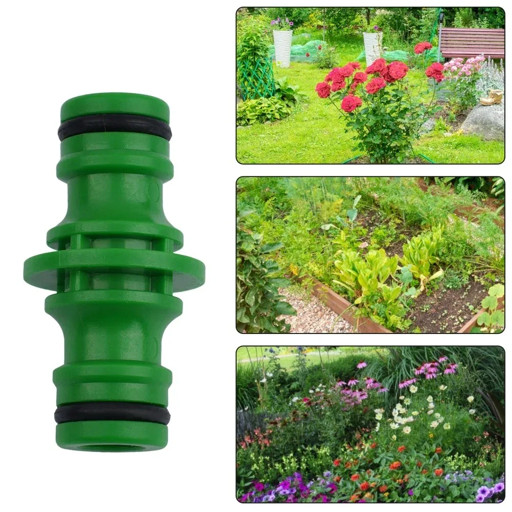 10 قطعة موصل أنابيب الخرطوم مزدوج ذكر من البلاستيك الإصلاح السريع انقر على المطاط يا خاتم حديقة سقي خرطوم ABS موصل سريع #3