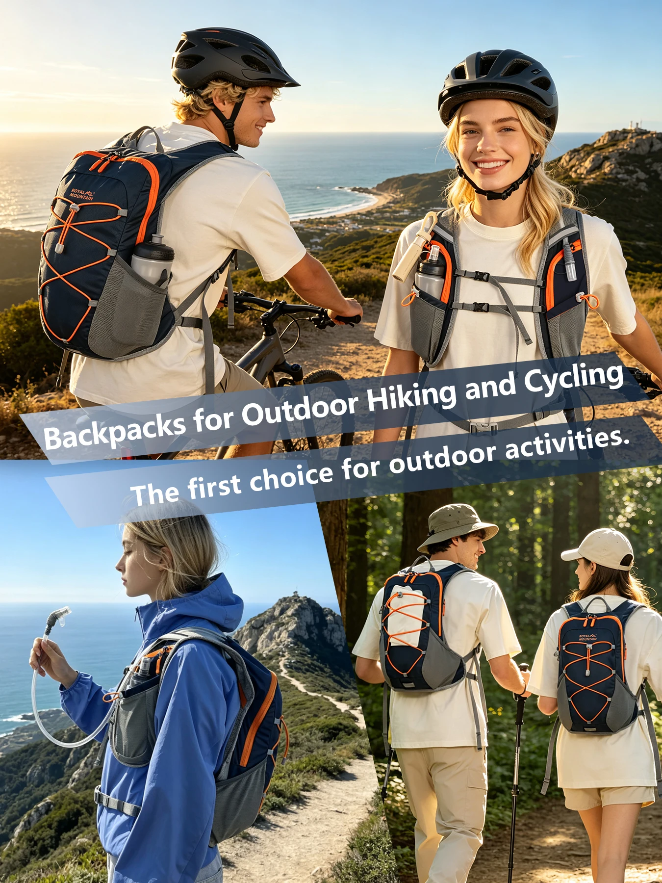 15-Liter-Hydrationsrucksack für Reiten, Wandern und tägliche Outdoor-Aktivitäten mit Unisex-Design, mehreren Taschen und separatem Wasserblasenfach. – Detail 9
