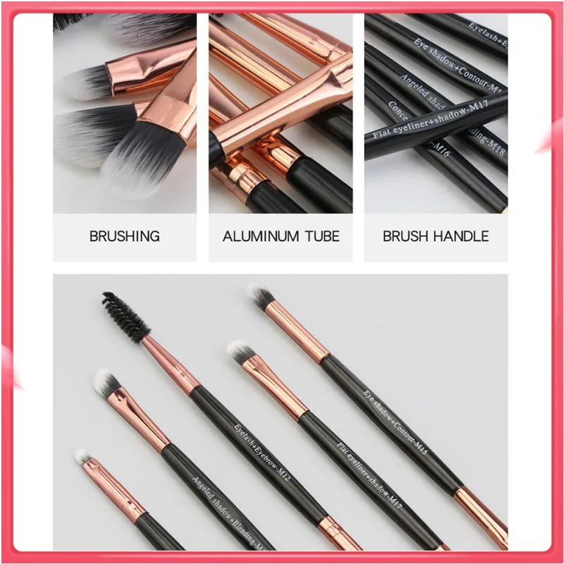 Makeup Brush Sets Portable Double Head Eyebrow Brush Facial Eye Lip Makeup Eyeshadow Concealer Blush Makeup Brush Tool