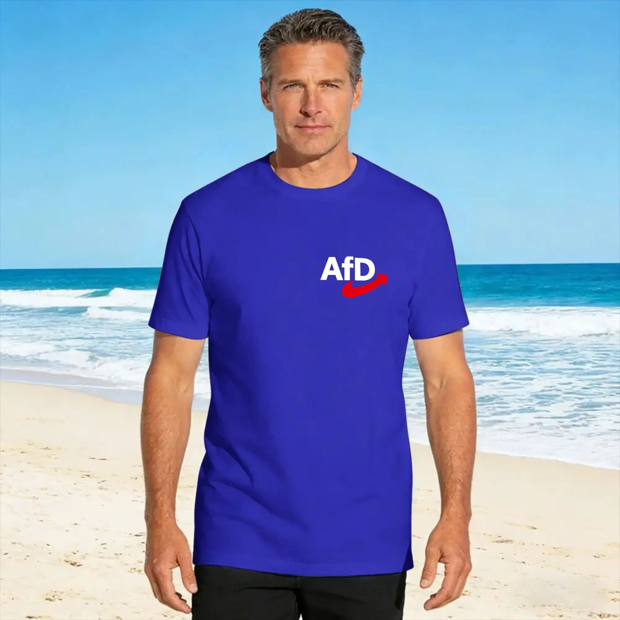 Afd Alternative Logo Cotton T Shirt For Man Beach  Y2K Funny T Shirts O Neck Popular Tees Oversized Wholesale Clothing