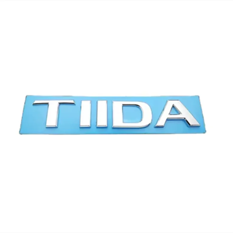 For NISSAN 2005 -2021 TIIDA Emblem TIIDA Rear Trunk English Letter Logo Sticker