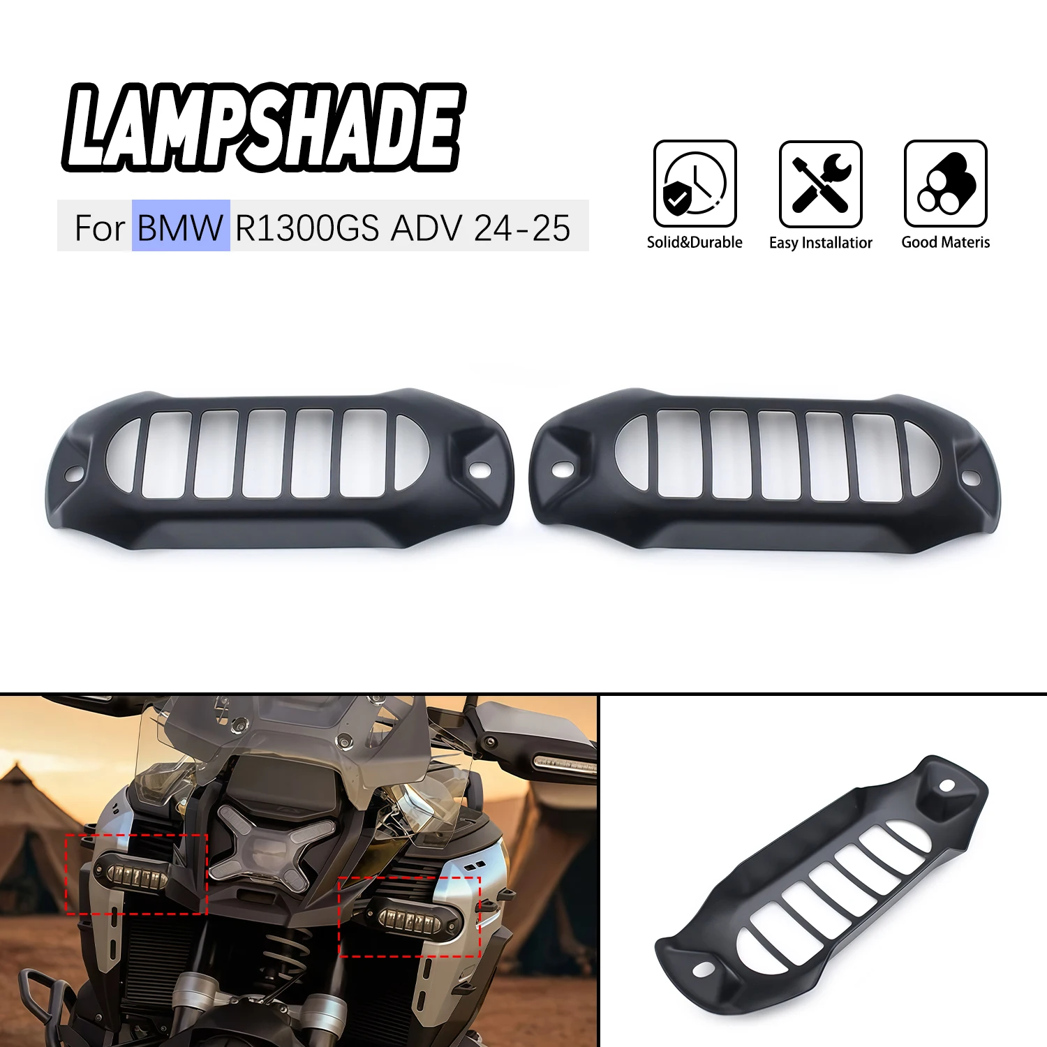 

Защитная решетка для дополнительных светодиодных фар BMW R 1300 GS ADV 2024-2025