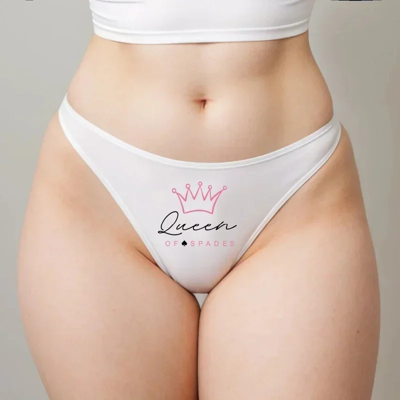 Sexy G-String Queen of Spades Thong for Women New Fashion Lovely Cotton Underwear Hot Panties Female Underpant Soft Lingerie