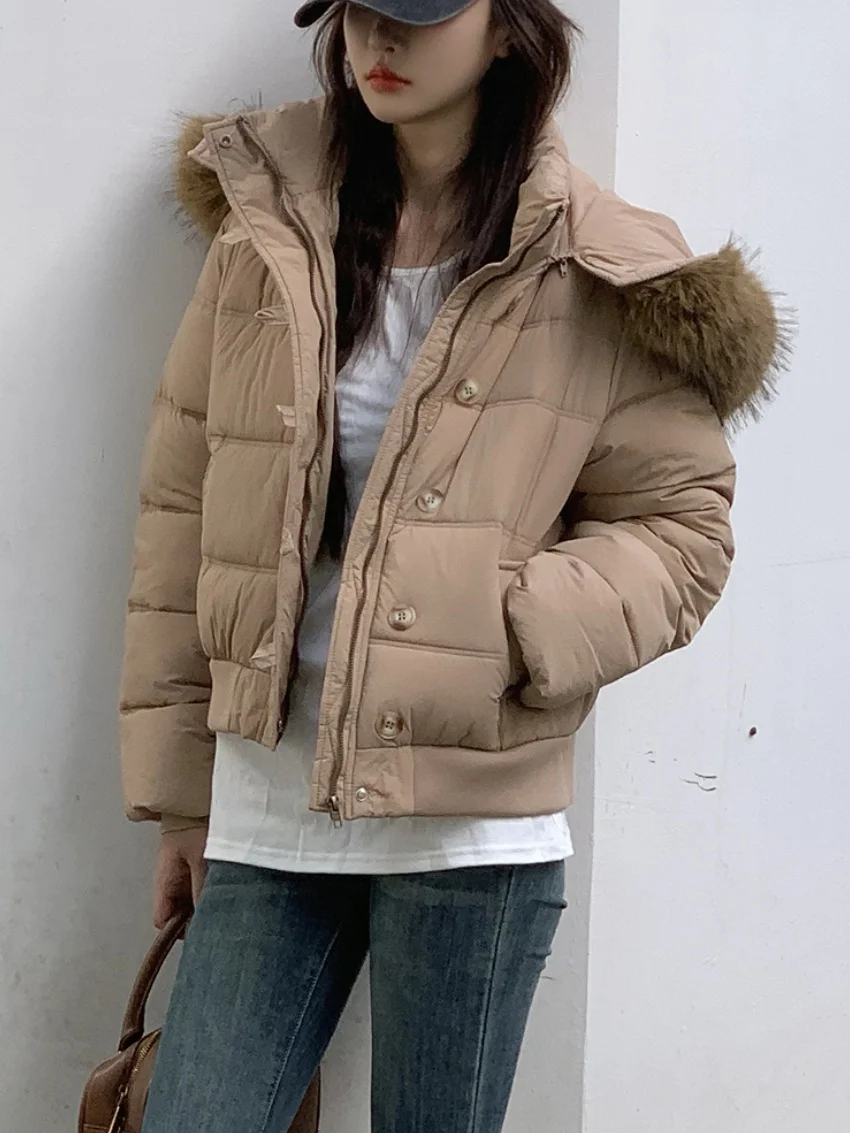 

Alien Kitty Winter Sweet Parkas Women New Thicken Winter Hooded 2025 Coats Casual Gentle Office Lady Mujer Loose Cotton Padded