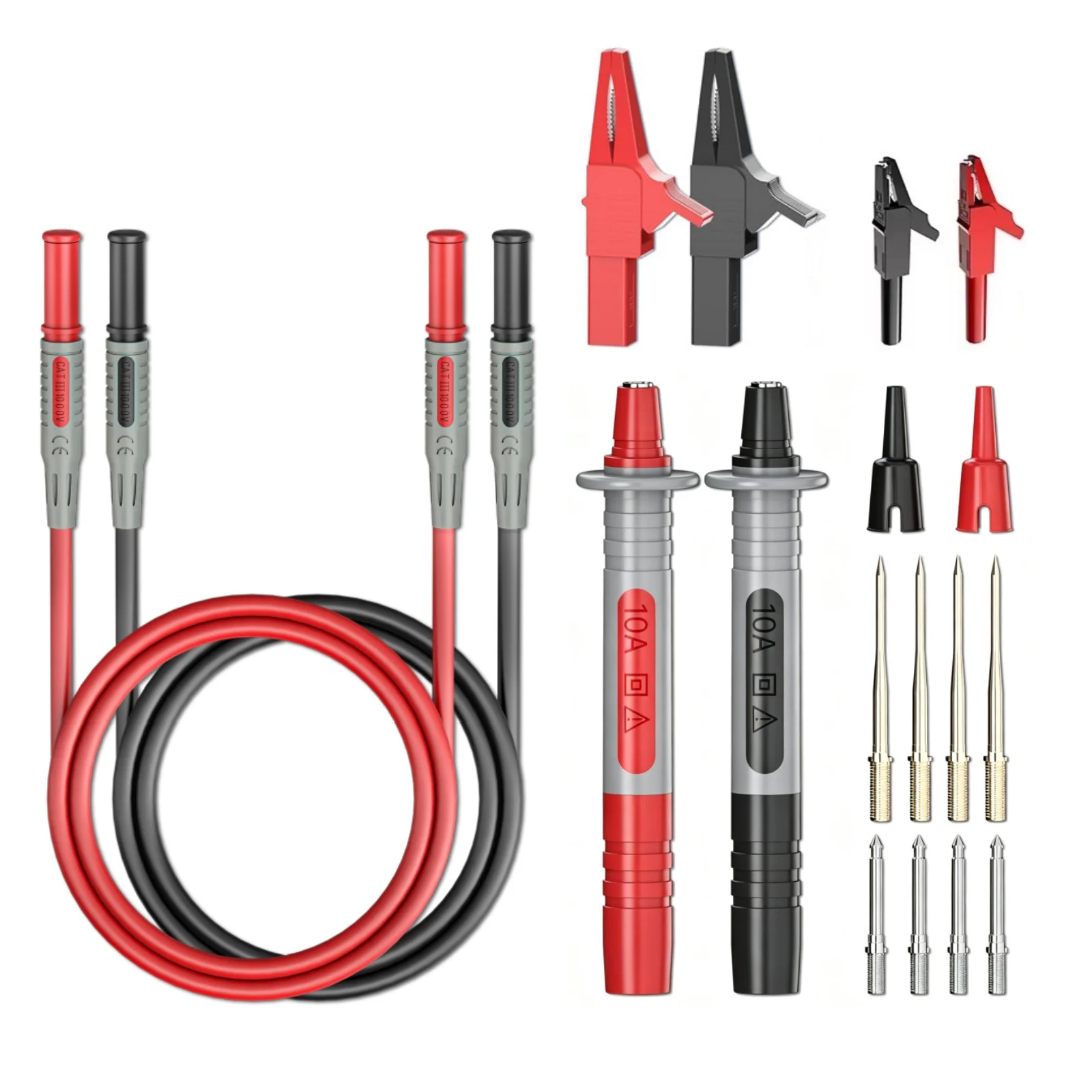 High Quality Multimeter Test Lead Kit BNC-Test Cable Test Probe IC Test Hook Automotive Repair Tool Set P1600 Series