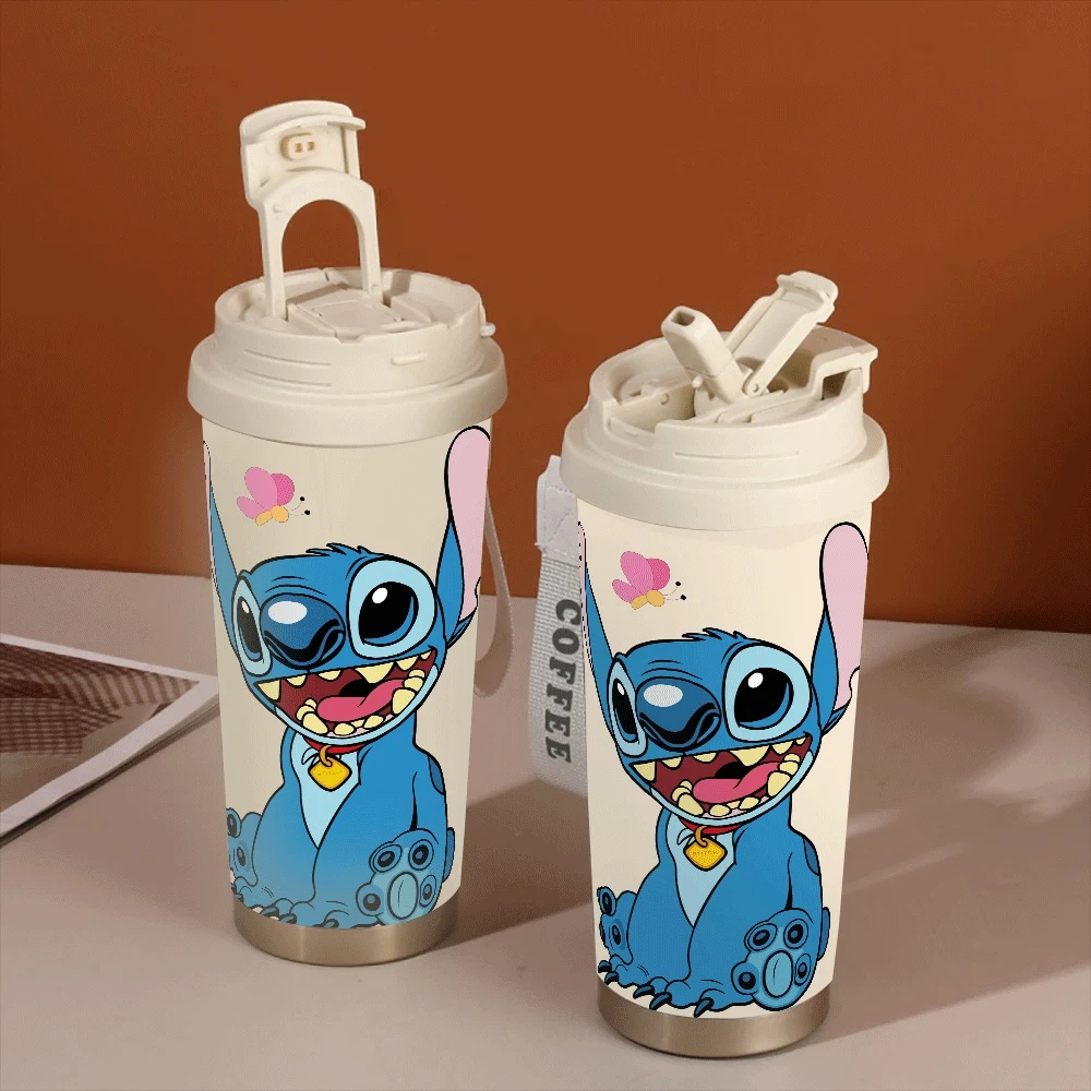 

Stitch Series Pattern Water Cup Leakproof Boys Water Cups 304 Stainless Stitch Angel Anime School Lilo Stitch Gift