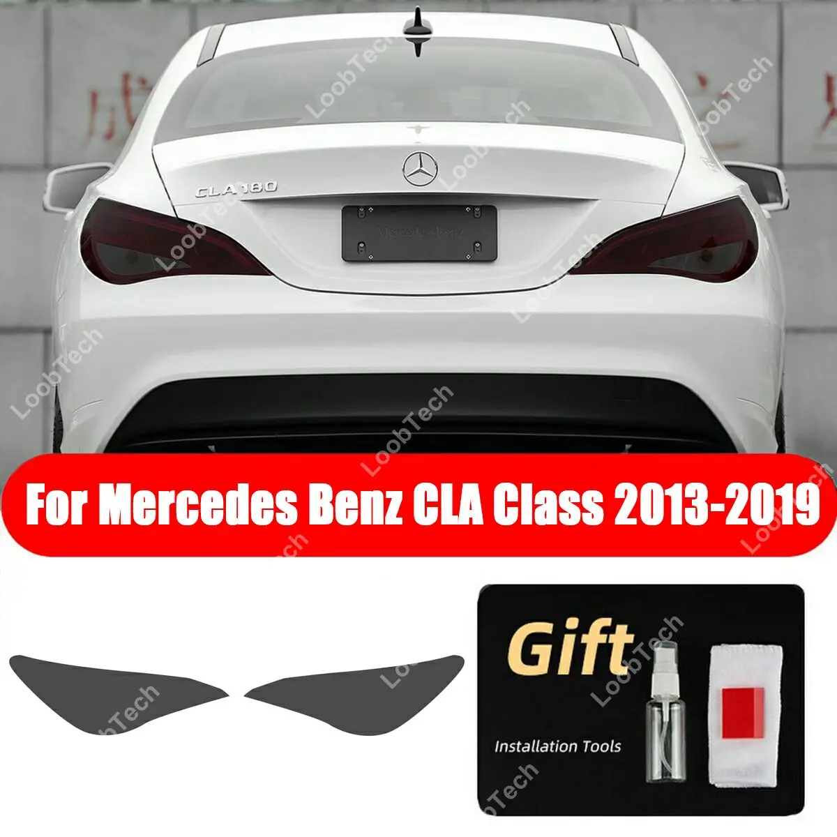 

For Mercedes Benz CLA Class 2013-2019 Taillight Dark Smoke Paint Protection Tint Wrap Film Pre-cut Scratches Prevent Film