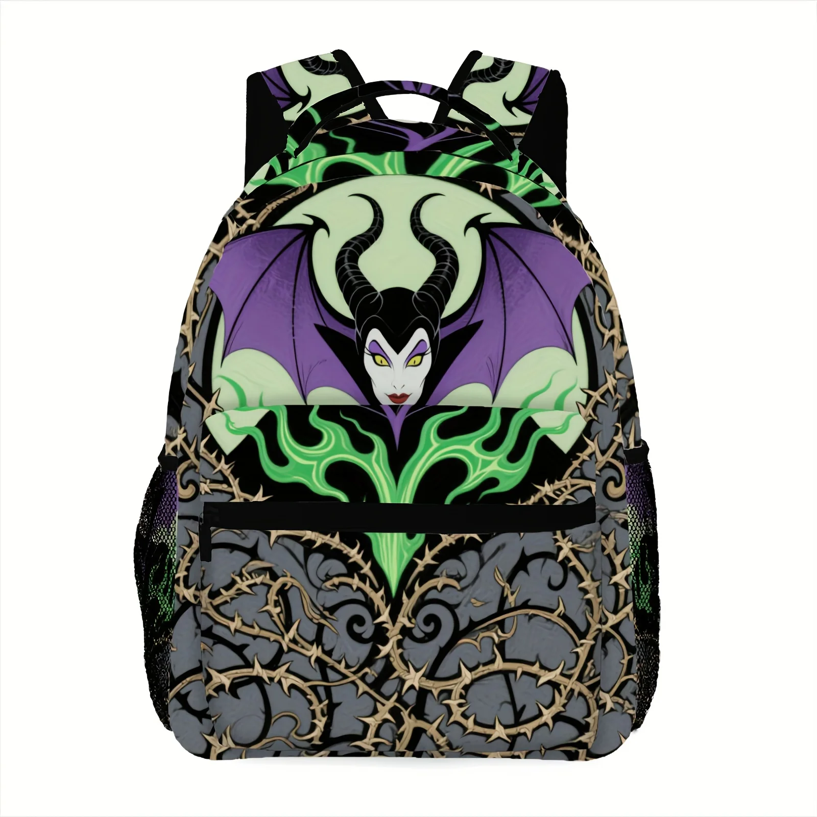 

1pc Disney 2D Print Disney Sleeping Spell Maleficence Pattern Women's Fashion Backpack, Lightweight Design, Multi-Scene Suitable