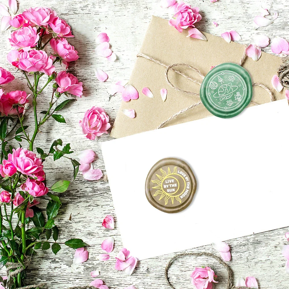 25 مللي متر جولة للإزالة ختم من الشمع ختم رئيس القيل والقال القمر كوكب نمط لتزيين أجهزة الكمبيوتر المحمولة بطاقات بريدية وبطاقات المعايدة #4