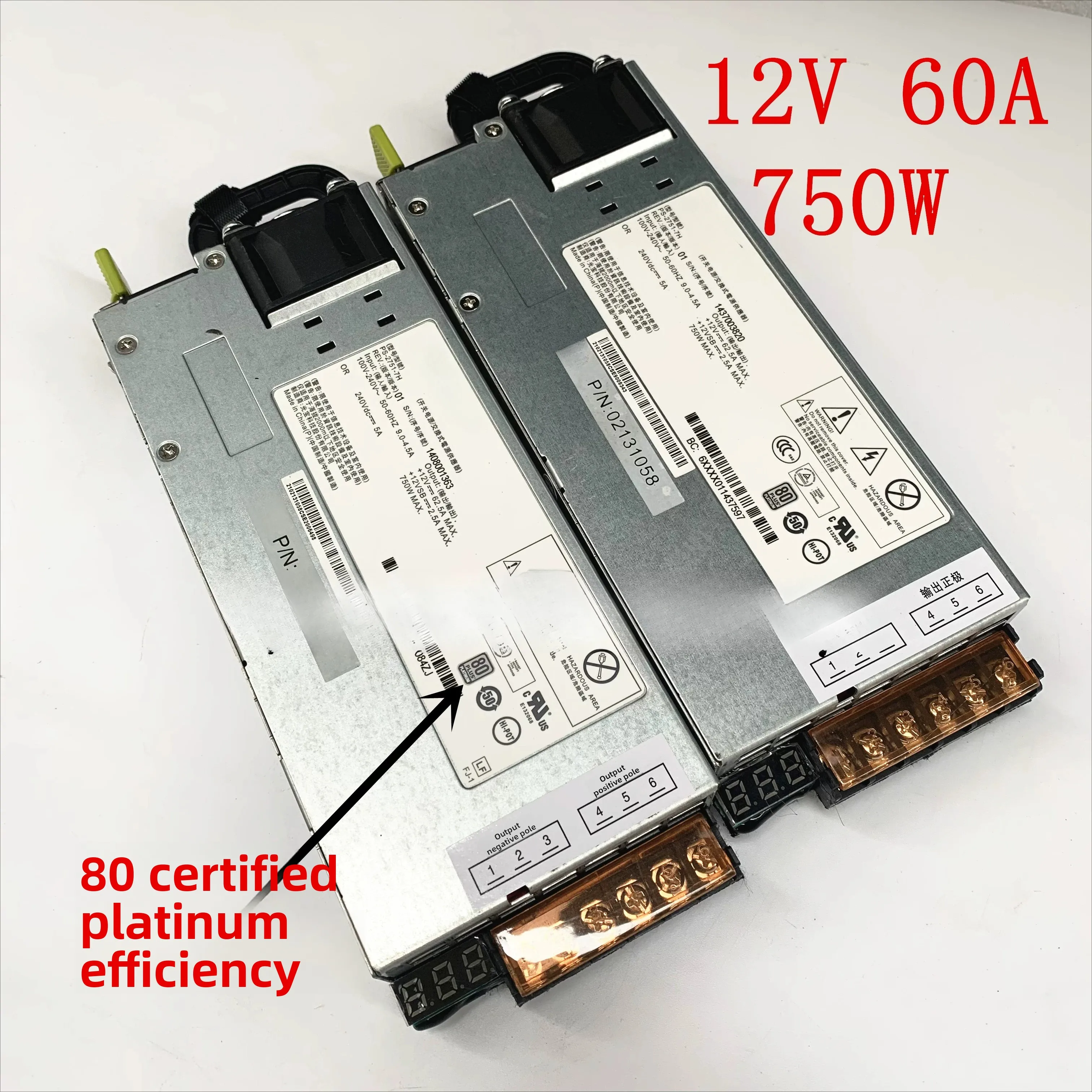 Power Supply 750W - 12V Platinum Server Power Supply –