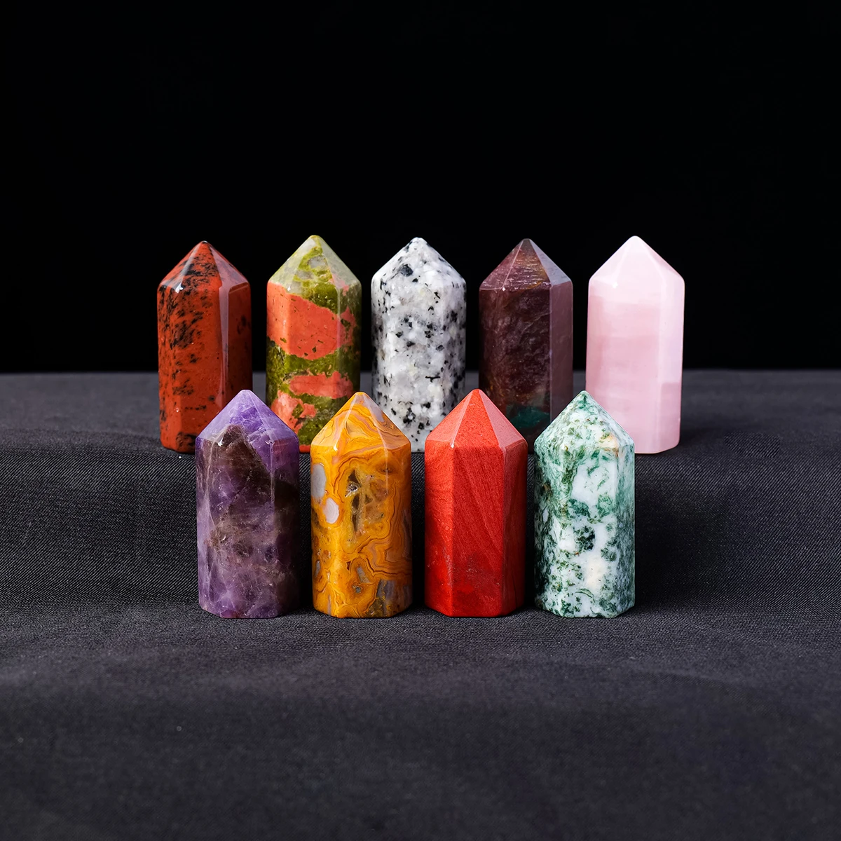 1 Pc Natural Crystal Hexagonal Single Point Pillar Raw Polished Home Desktop Decorations Feng Shui Ornament
