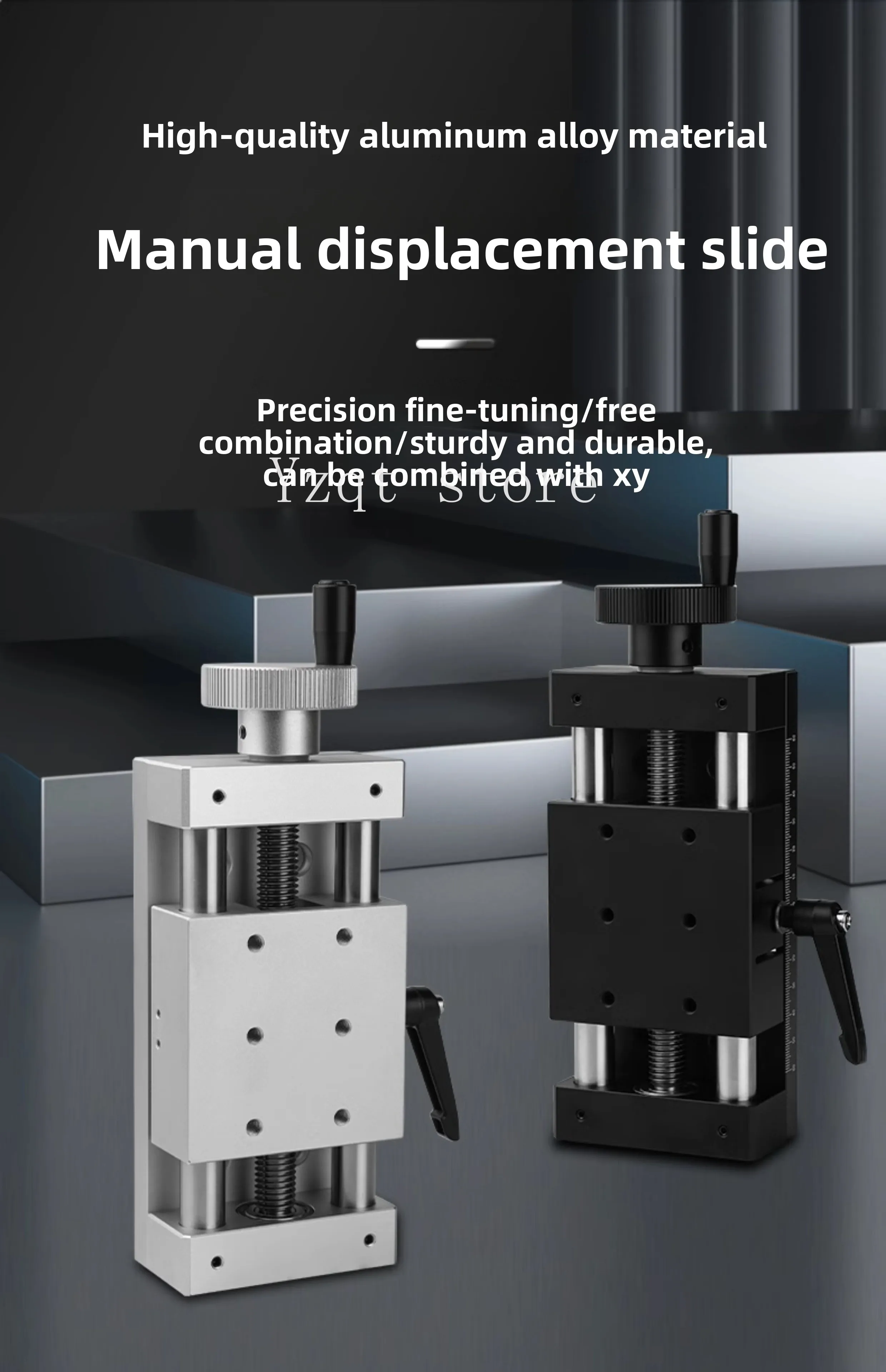 

X-axis simple adjustment component feed screw type precision fine-tuning slide feed heavy-duty type HHQ01-50-100