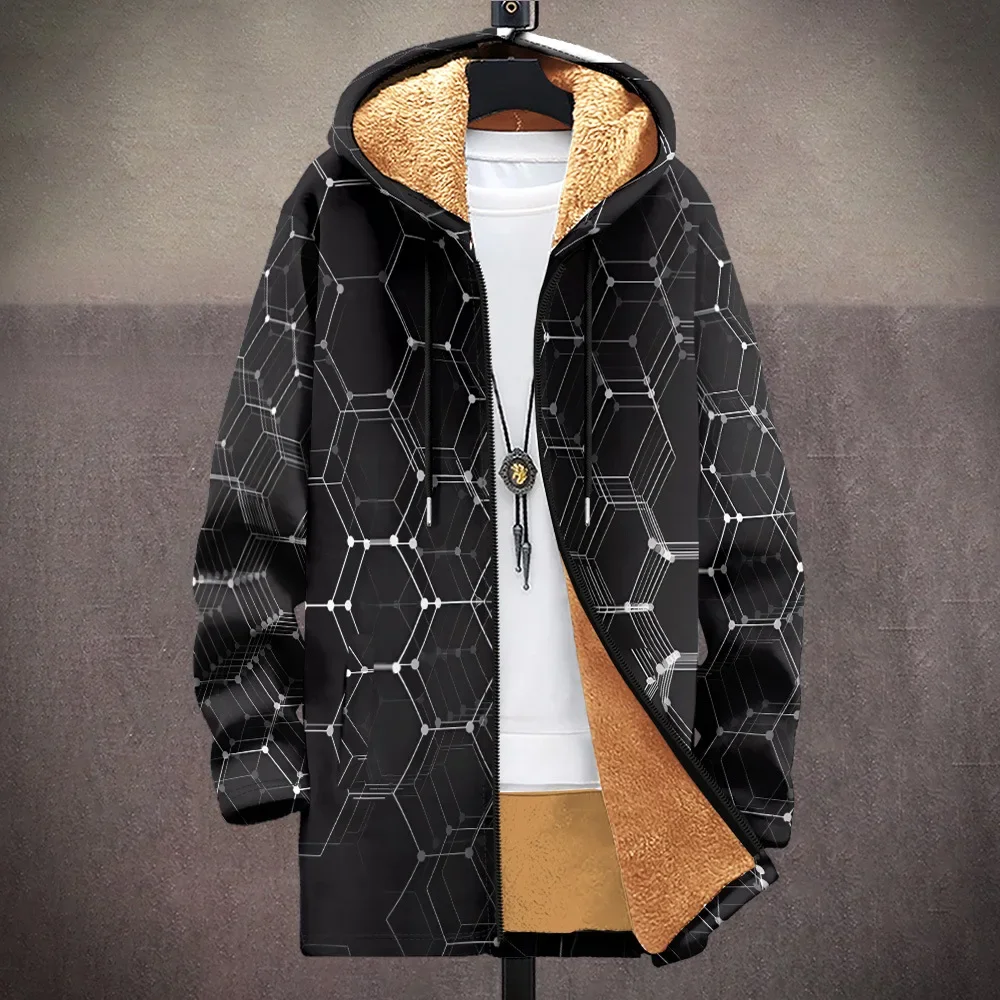 

3D мужские кардиганы, пальто, красные японские волнистые плюшевые толстые зимние куртки с принтом графики, модная уличная одежда, одежда унисекс