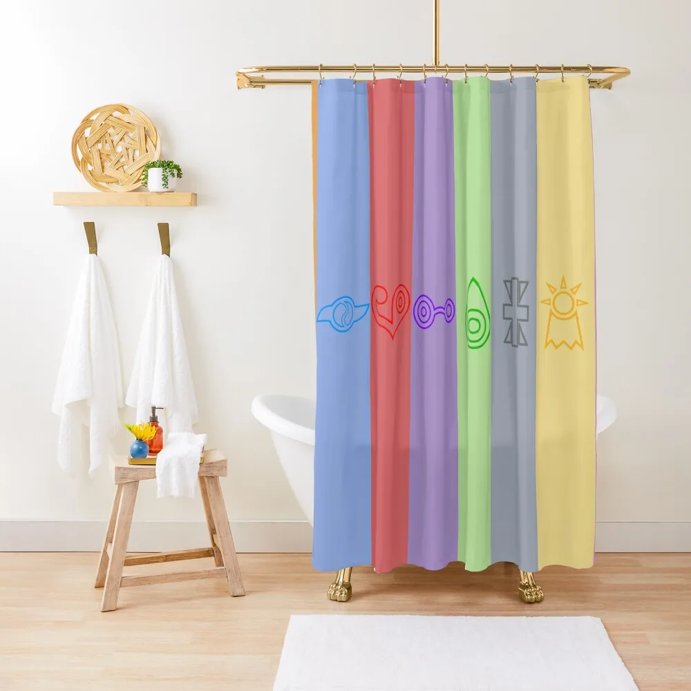 

Digimon Crests Shower Curtain Luxury Bathroom Shower Bathroom Decor Bathroom Accessories Curtain
